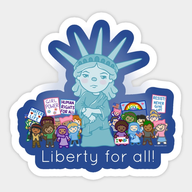 Liberty For All Sticker by beckadoodles